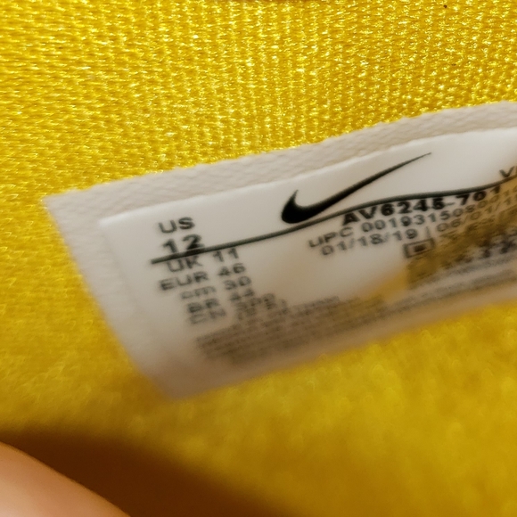 Yellow Nike AIRFORCE MAX II 2 SHOES SNEAKERS 12 - Picture 10 of 10